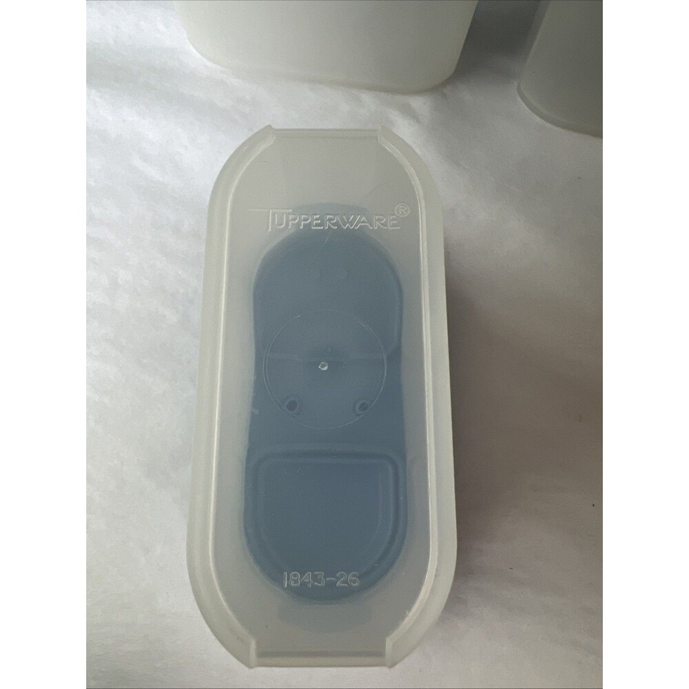 Set of 14 Tupperware Modular Mates Spice Containers Shakers w/Blue Lids Vintage - Picture 3 of 7